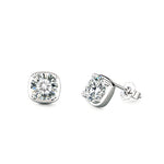 S925 Sterling Silver Moissanite "Little Sugar Cube" Stud Earrings