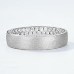 S925 Sterling Silver Ring with Full Diamond and Three Rows of Inlaid Zircon Rings