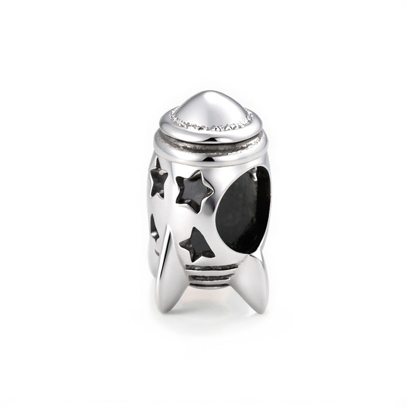 S925 Sterling Silver Rocket Bead Pendant