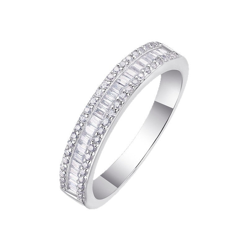 S925 Silver Moissanite Ring