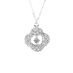S925 Sterling Silver Moissanite Woven Dream Net Clover Pendant Necklace