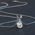 S925 Sterling Silver Moissanite Water Drop Necklace