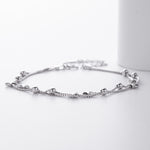 S925 Sterling Silver Double-Layer Bracelet with Small Stars