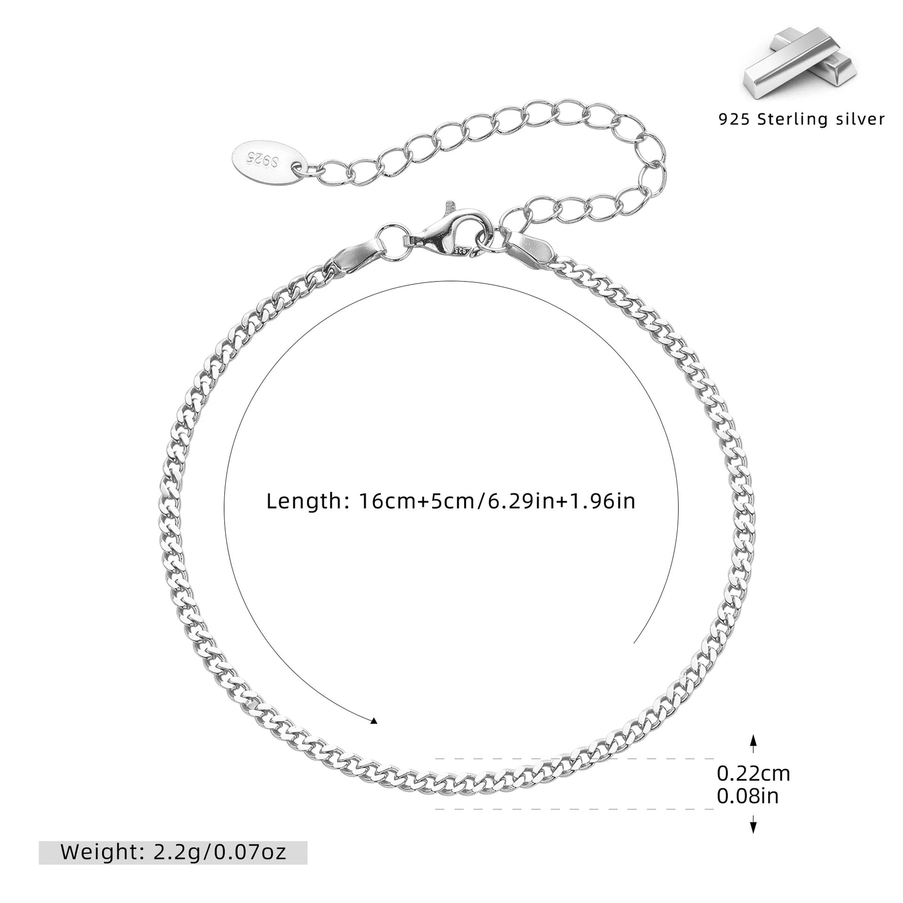 S925 sterling silver bracelet