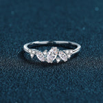 S925 Sterling Silver Starry Sky Moissanite Ring