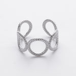 Stylish and unique braided band ring in S925 sterling silver