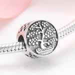 S925 Sterling Silver Potted Plant Bead Pendant