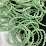 Natural Aventurine Jade Emerald-Green Abacus-Bead Bracelet