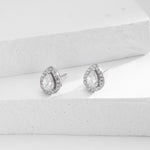 Double-layer zircon earrings and affordable luxury zircon necklace