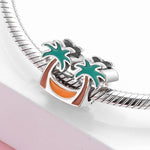 S925 Sterling Silver Coconut Hammock Beaded Pendant