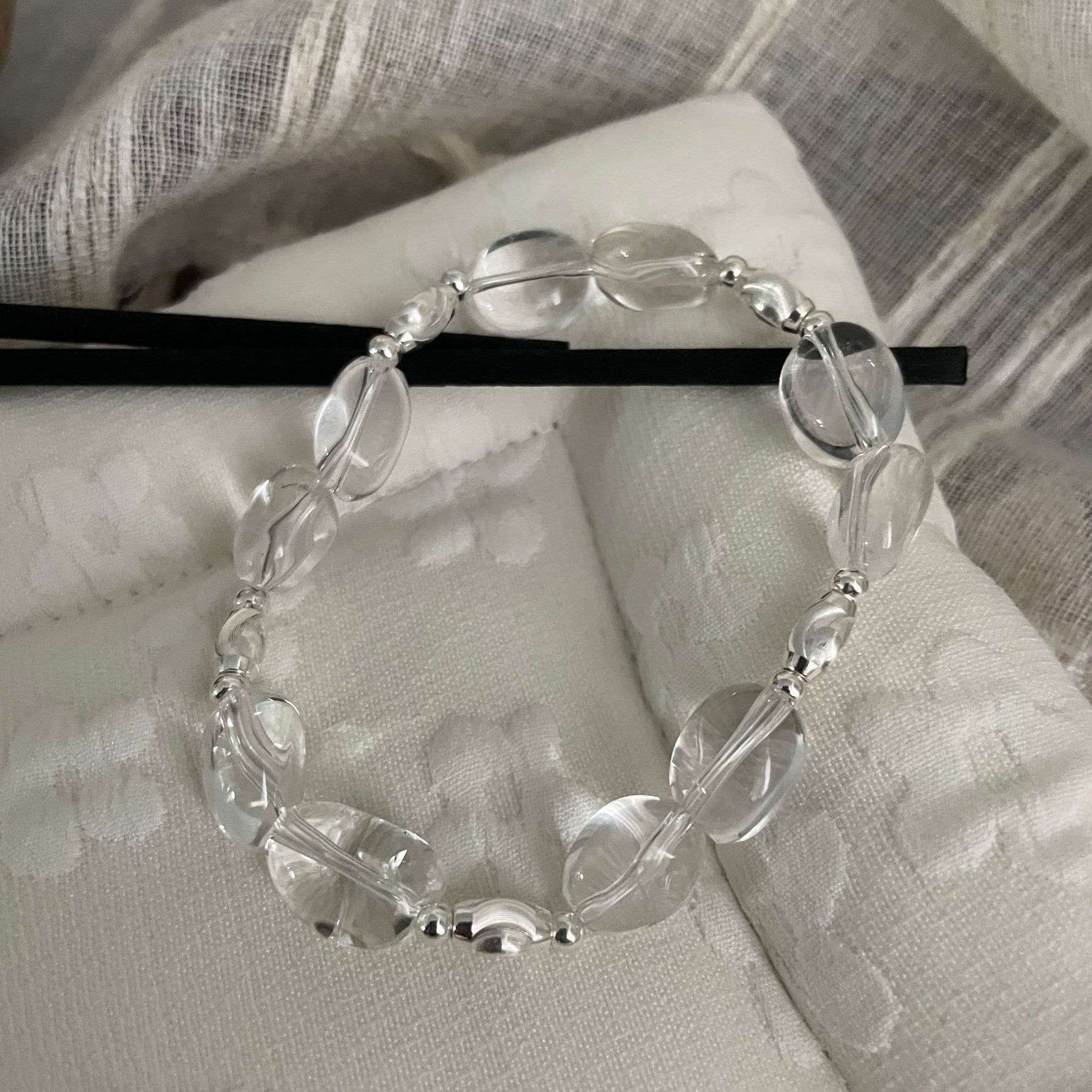 S925 Sterling Silver White Crystal Bracelet