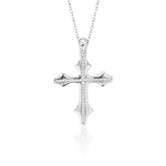 S925 Sterling Silver Cross Moissanite Pendant Necklace