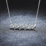S925 Sterling Silver Moissanite Wind Spiral Roll Pendant Necklace