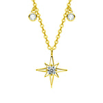 S925 Sterling Silver Moissanite Pendant Hexagram Necklace