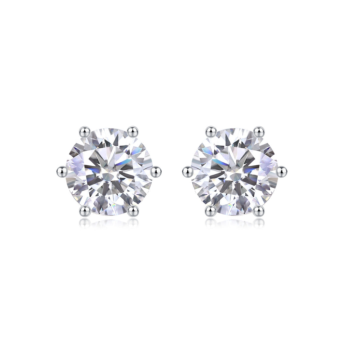 S925 Silver "Serene Moments" Moissanite Stud Earrings