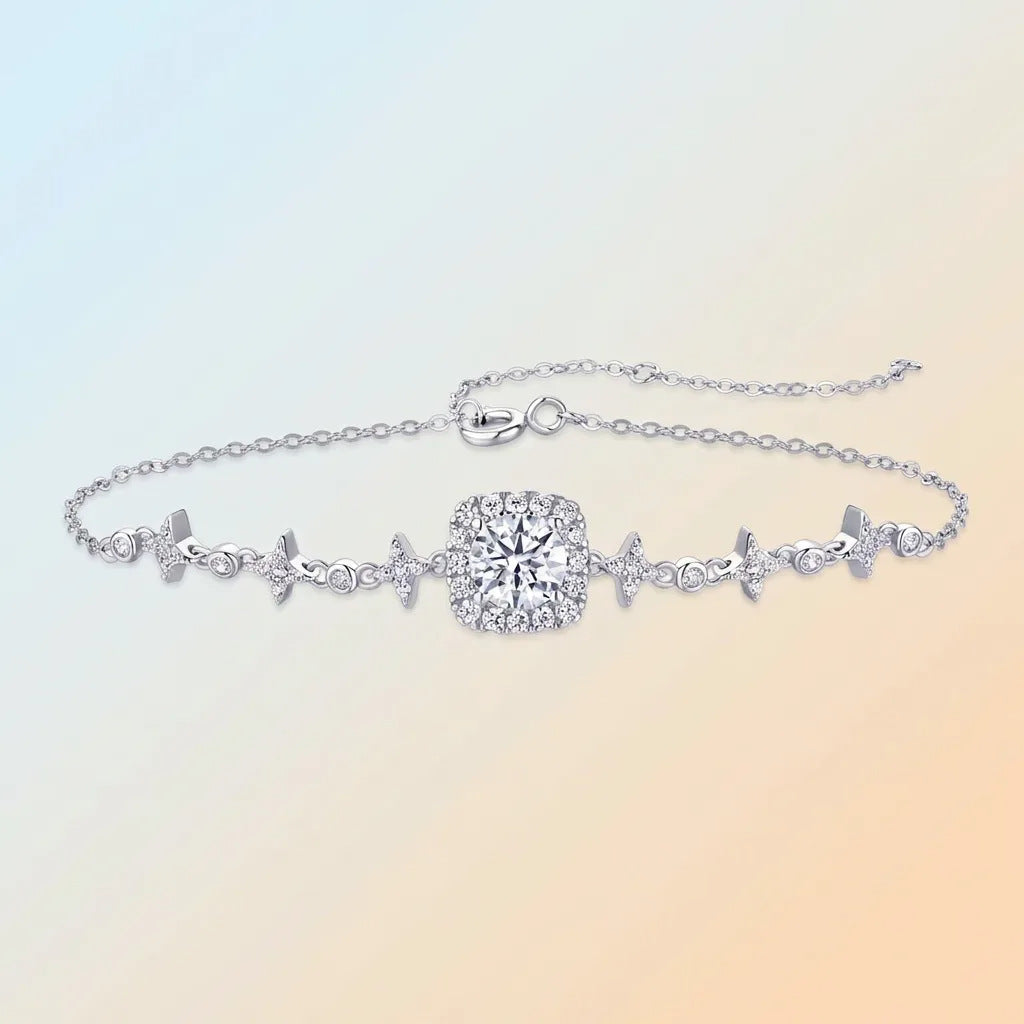 S925 Silver Moissanite Bracelet