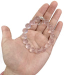 Natural Rose Quartz Round Bead Bracelet