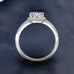 S925 Sterling Silver round Bag Moissanite Ring