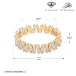 925 Sterling Silver Korean-Style V-Shaped Ring with Inlaid Zirconia