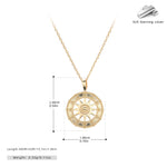 S925 Sterling Silver Creative Hollow Round Pendant Necklace