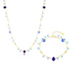 S925 Sterling Silver Crystal Necklace and Bracelet