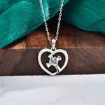 S925 Sterling Silver Moissanite Heart-Shaped Cross Necklace