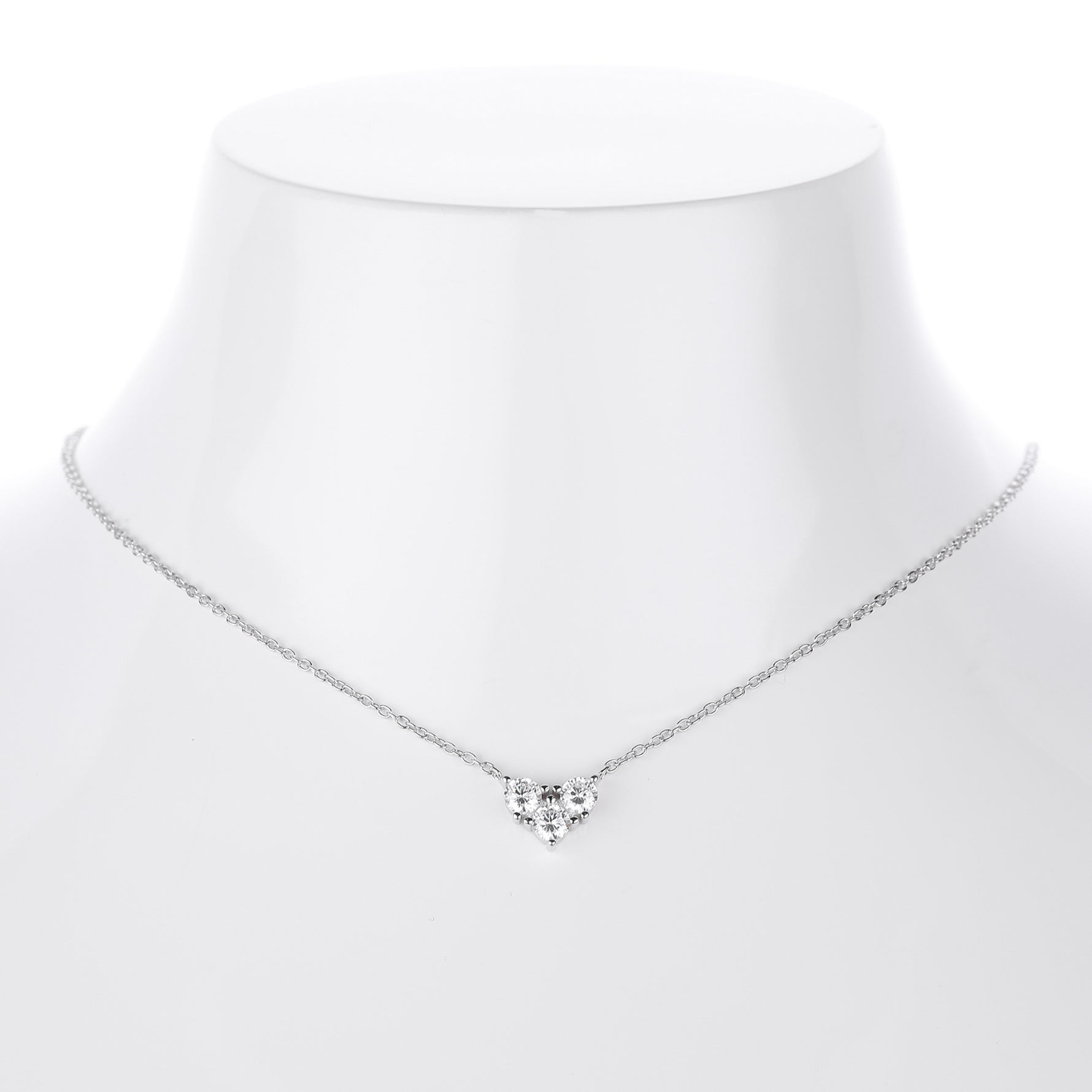 S925 Sterling Silver Niche Design Zirconia Necklace