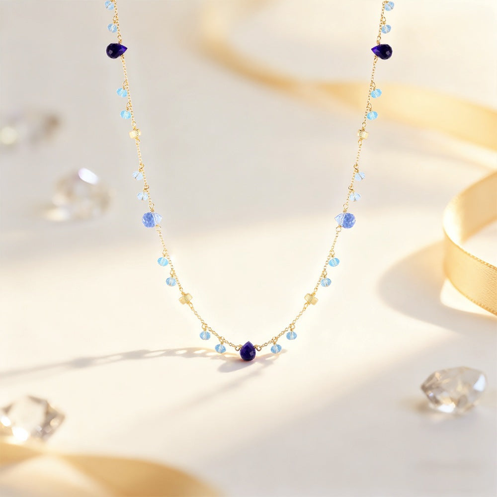 S925 Sterling Silver Crystal Necklace and Bracelet