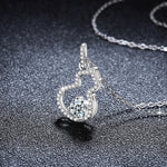 S925 Sterling Silver Moissanite Gourd Pendant Necklace
