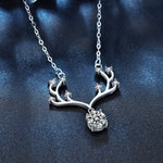 S925 Sterling Silver Moissanite Deer Shape Pendant Necklace