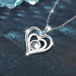 S925 Sterling Silver Moissanite Love Pendant Necklace