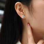 S925 Silver "Serene Moments" Moissanite Stud Earrings