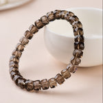 Natural Smoky Quartz Single-Strand Bracelet