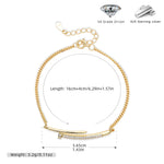 S925 Sterling Silver Studded Bracelet with Zirconia