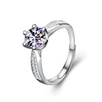 S925 Sterling Silver Moissanite Couple Ring