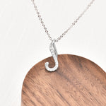 S925 Sterling Silver Moissanite Hook Pendant Necklace