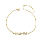 S925 Sterling Silver Zircon Letter Mama Bracelet