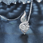 S925 Sterling Silver Heart-Shaped Moissanite Pendant Necklace