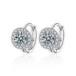 S925 Silver Moissanite Sunflower Earrings