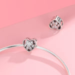 S925 Sterling Silver Loving Heart Dog's Paw Zircon Pendant