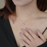 S925 Sterling Silver Necklace with Micro-set Zirconia
