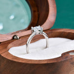 S925 Sterling Silver Heart Moissanite Ring