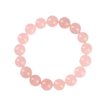 Natural Pink Grapefruit-Colored Rose Quartz Bracelet