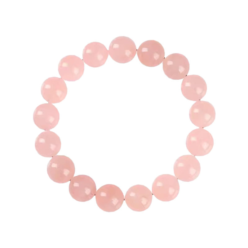 Natural Pink Grapefruit-Colored Rose Quartz Bracelet