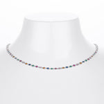 Dopamine Colored Zirconium Necklace in 925 Sterling Silver