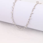 S925 Sterling Silver Scattered Triangle Full Zirconium Necklace