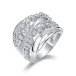 S925 Silver Moissanite Solid-Band Ring