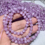Natural Multi-Strand Dark Kunzite Crystal Bracelet with Cat's-Eye Effect
