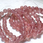 Natural Madagascar White-Body Strawberry Quartz Bracelet