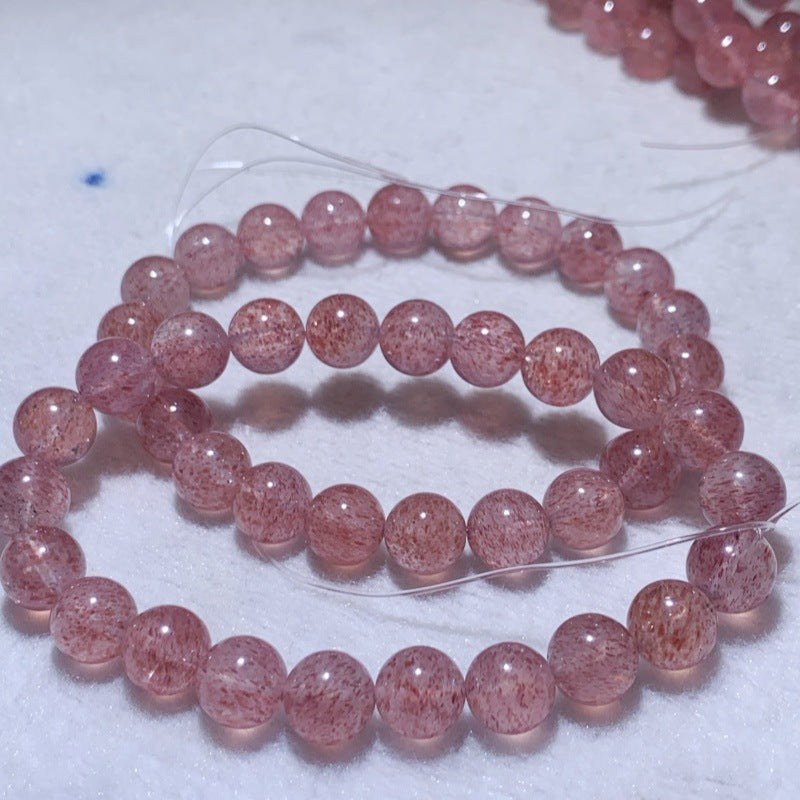 Natural Madagascar White-Body Strawberry Quartz Bracelet
